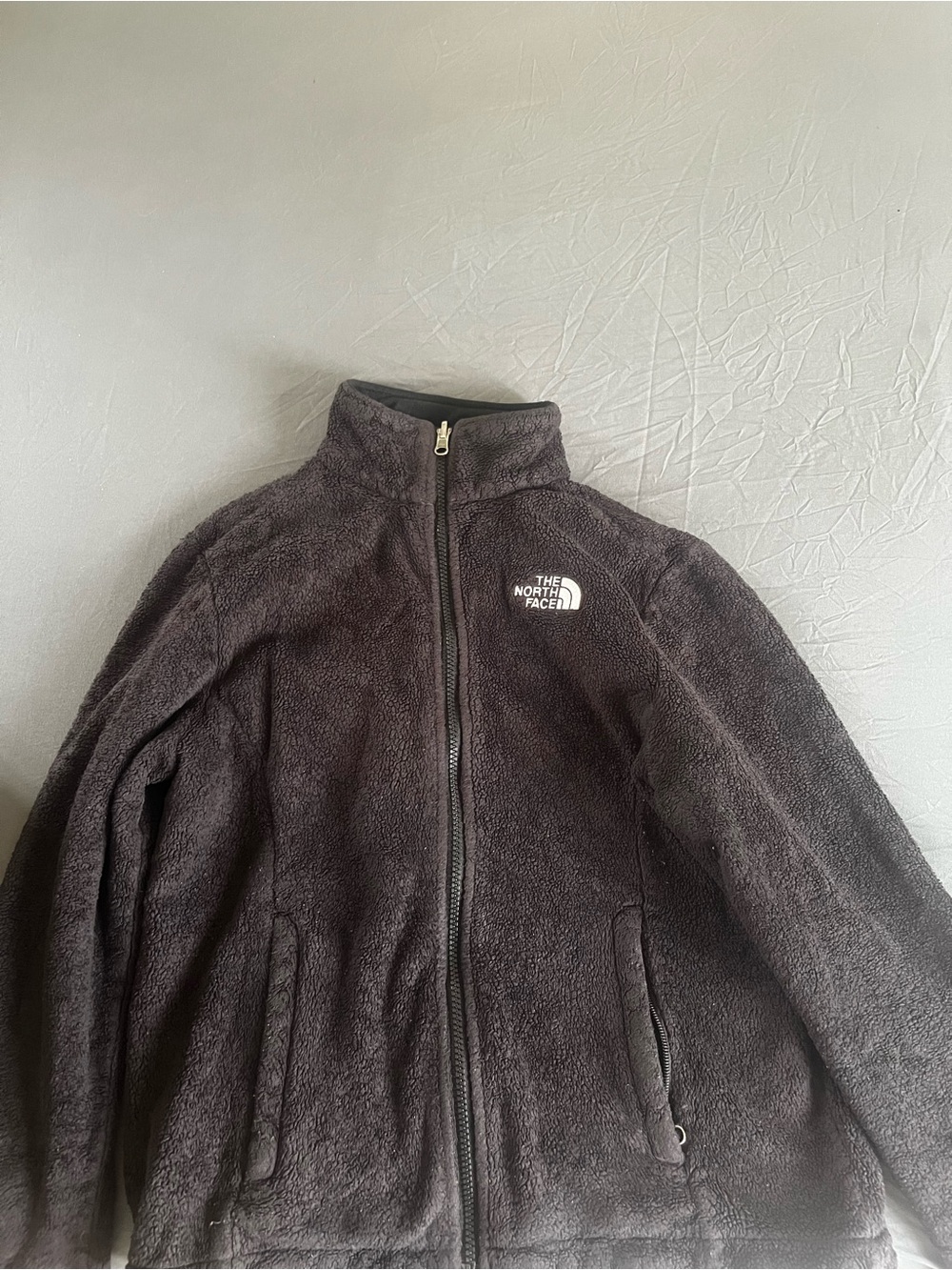 The North Face Dark Gray Sherpa Fleece Jacket